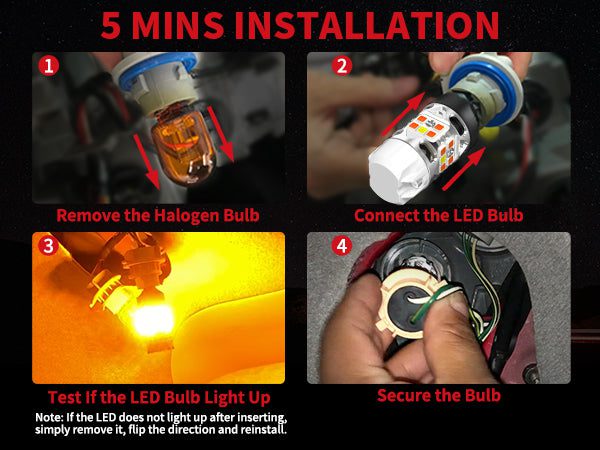 7443 led bulbs easy installation