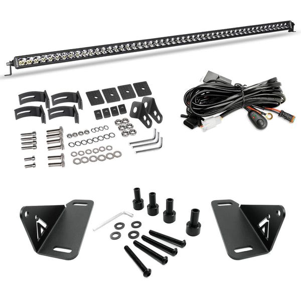 52" Light Bar Hood Mount Kit For 2018-2022 Jeep Wrangler JL Gladiator JT | LASFIT