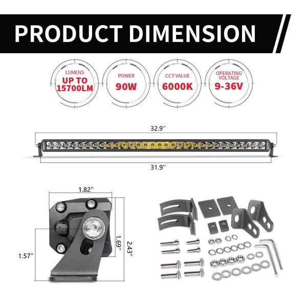 lasfit 32 inch light bar specification