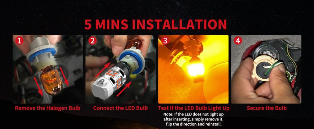 how to install 3157 turn signal lights