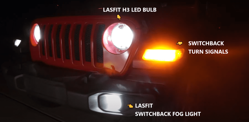 jeep wrangler led light bulb upgrade