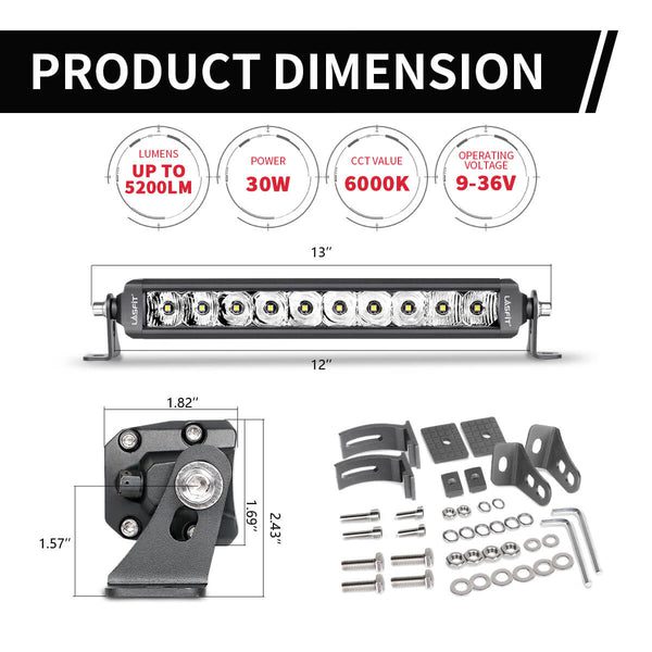 lasfit 12 inch light bar spedification