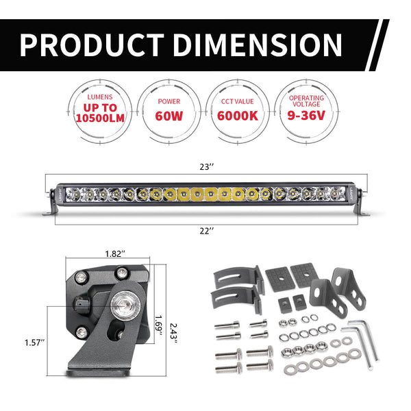 lasfit 22 inch light bar spedification