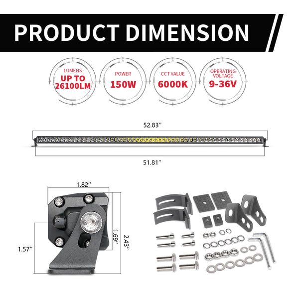 lasfit 52 inch light bar spedification