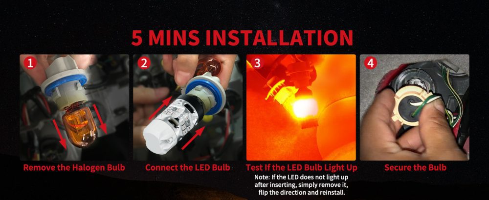 how to install 3157 turn signal lights