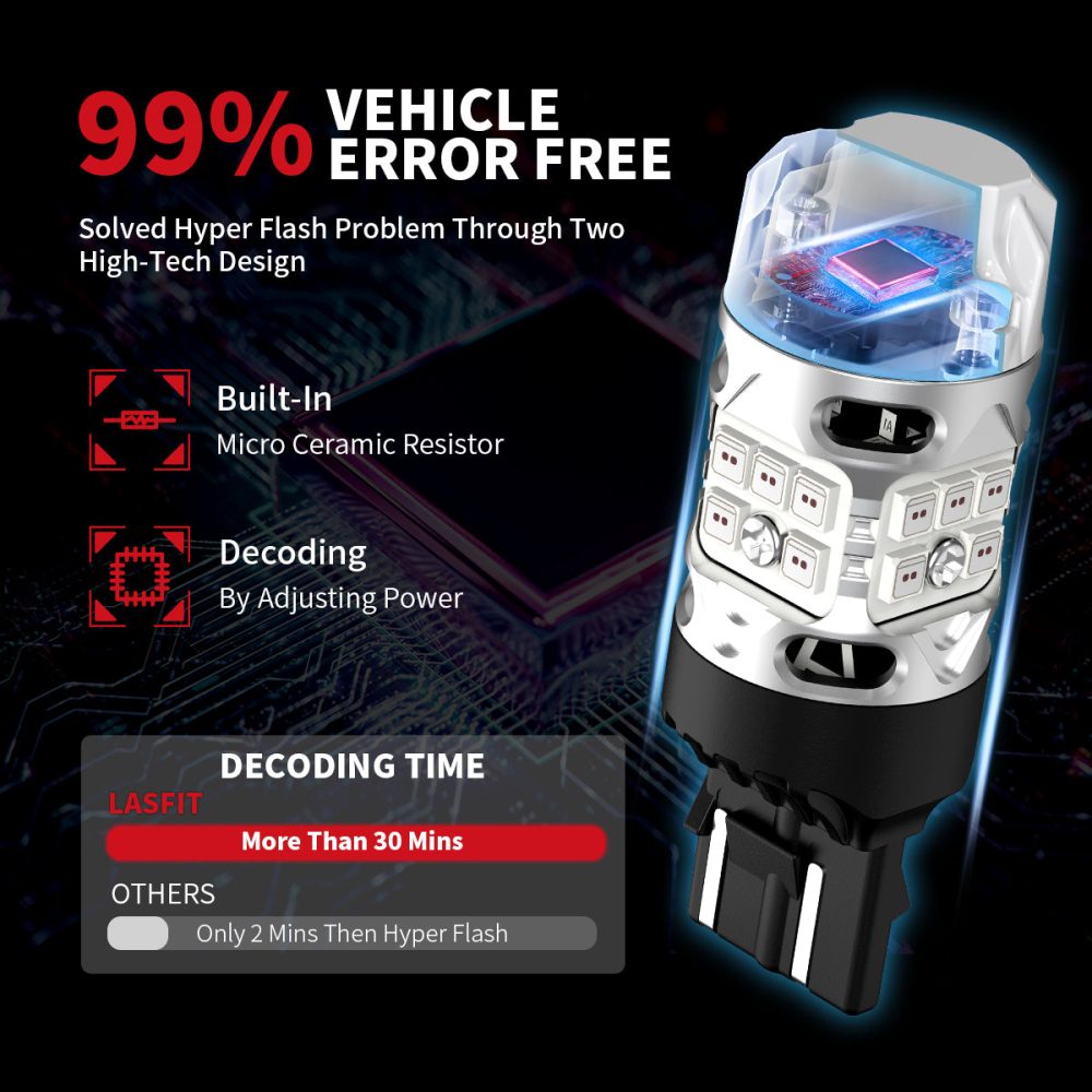 red error free 7443 led bulbs