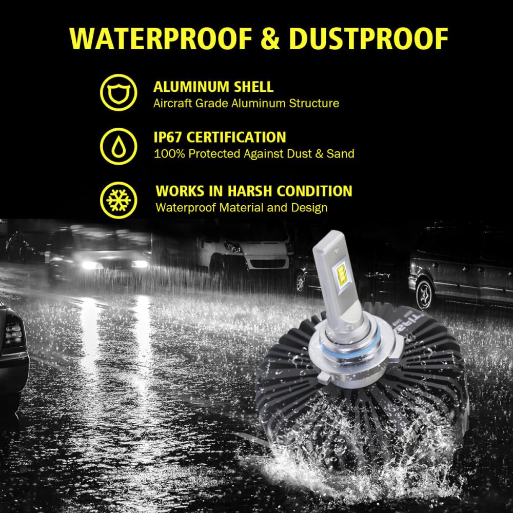 waterproof design for 100w 9005 led bulb