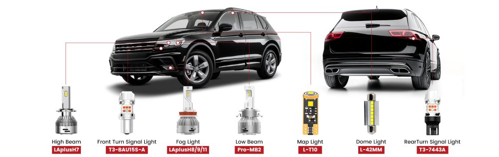 exterior and interior led bulbs fit for 2018-2021 Volkswagen Tiguan