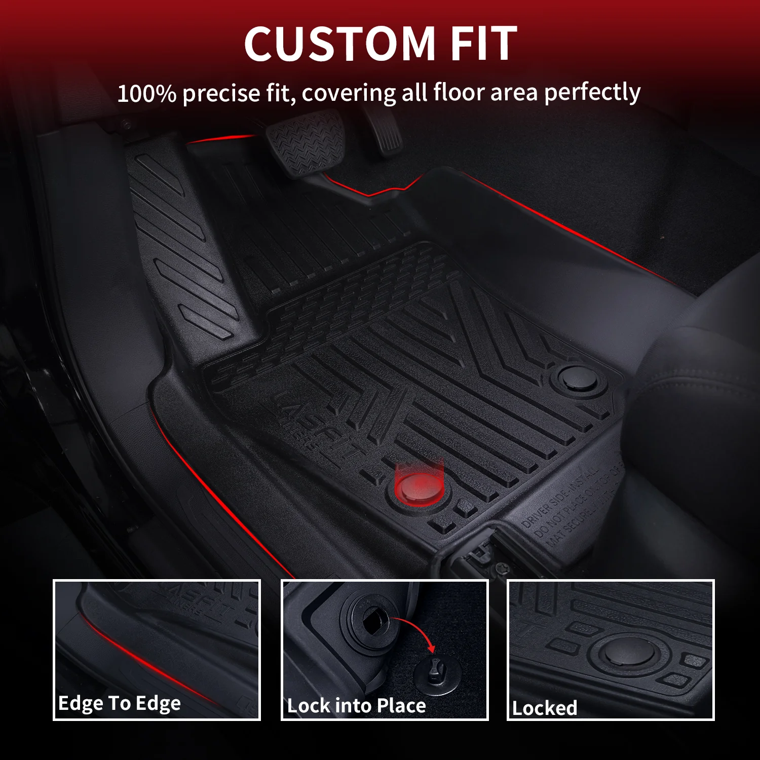 Fit for 2008-2011 Toyota Tacoma Floor Mats, Fit Auto Trans Only - Image 12