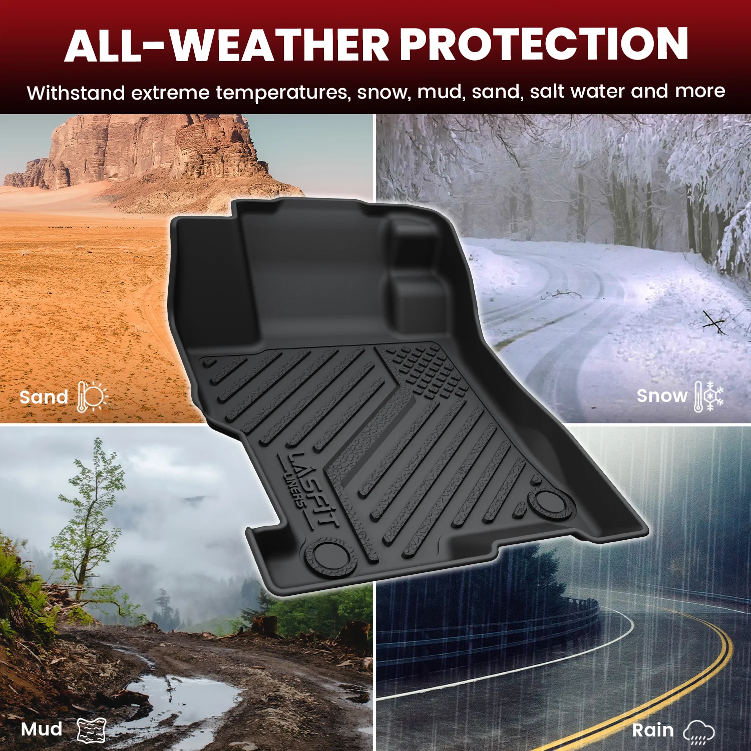 Fit for 2008-2012 Honda Accord 1st & 2nd Row Floor Mats or Cargo Mat, Only fit Sedan not fit Coupe - Image 12