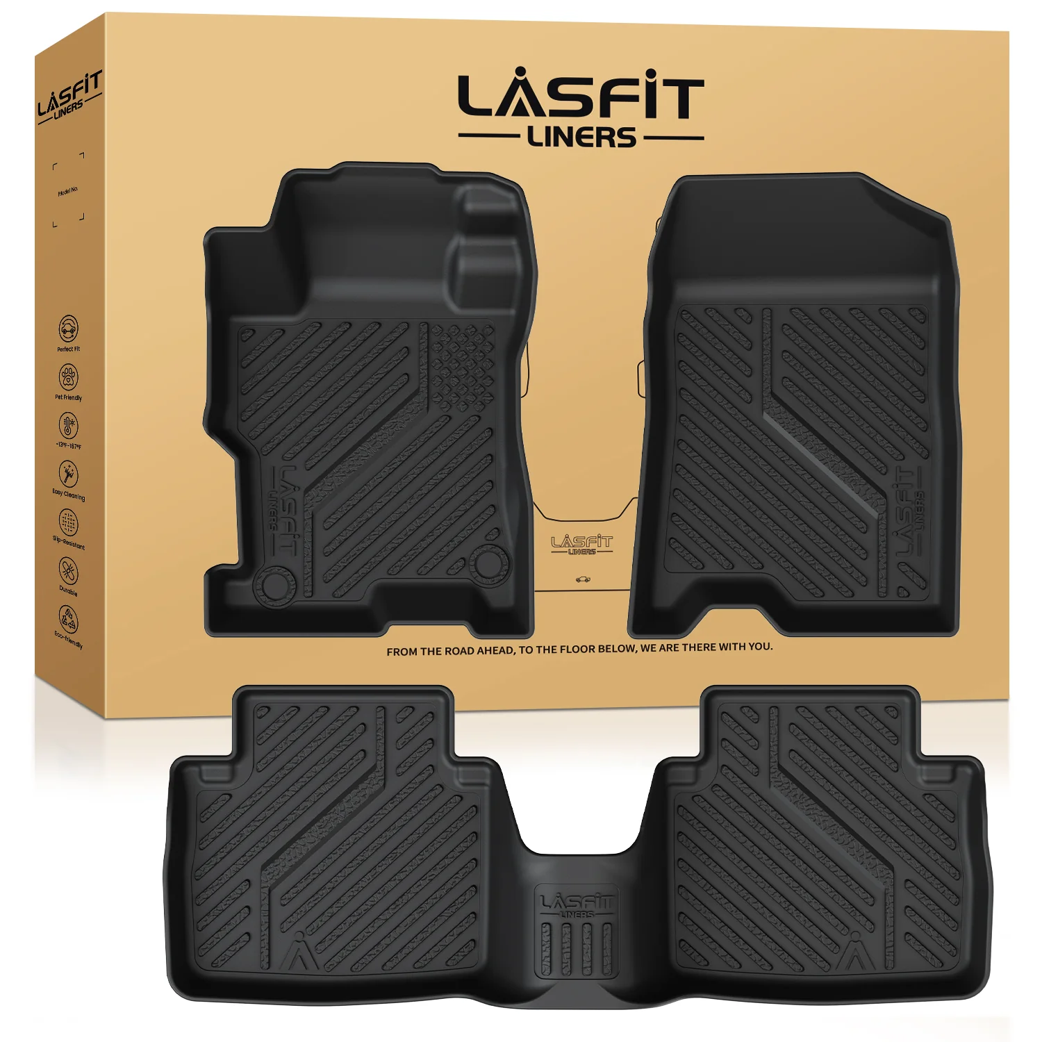 Fit for 2008-2012 Honda Accord 1st & 2nd Row Floor Mats or Cargo Mat, Only fit Sedan not fit Coupe - Image 18