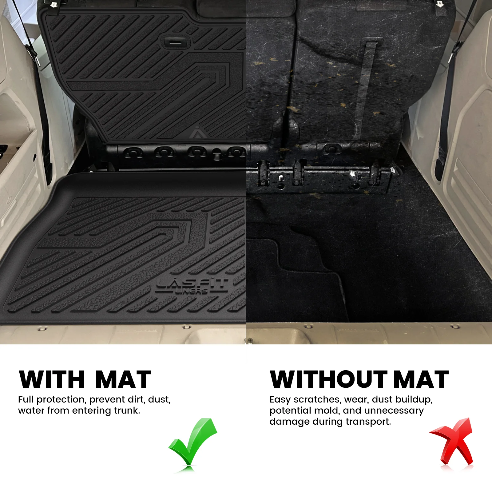 Fit for 2008-2020 Dodge Grand Caravan Floor Mats or Cargo & Seatback Mats - Image 11