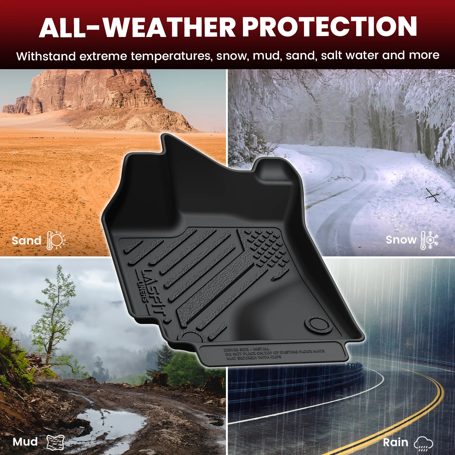 Fit for 2009-2010 Pontiac Vibe Floor Mats, Fit Automatic Transmission & FWD Only - Image 6