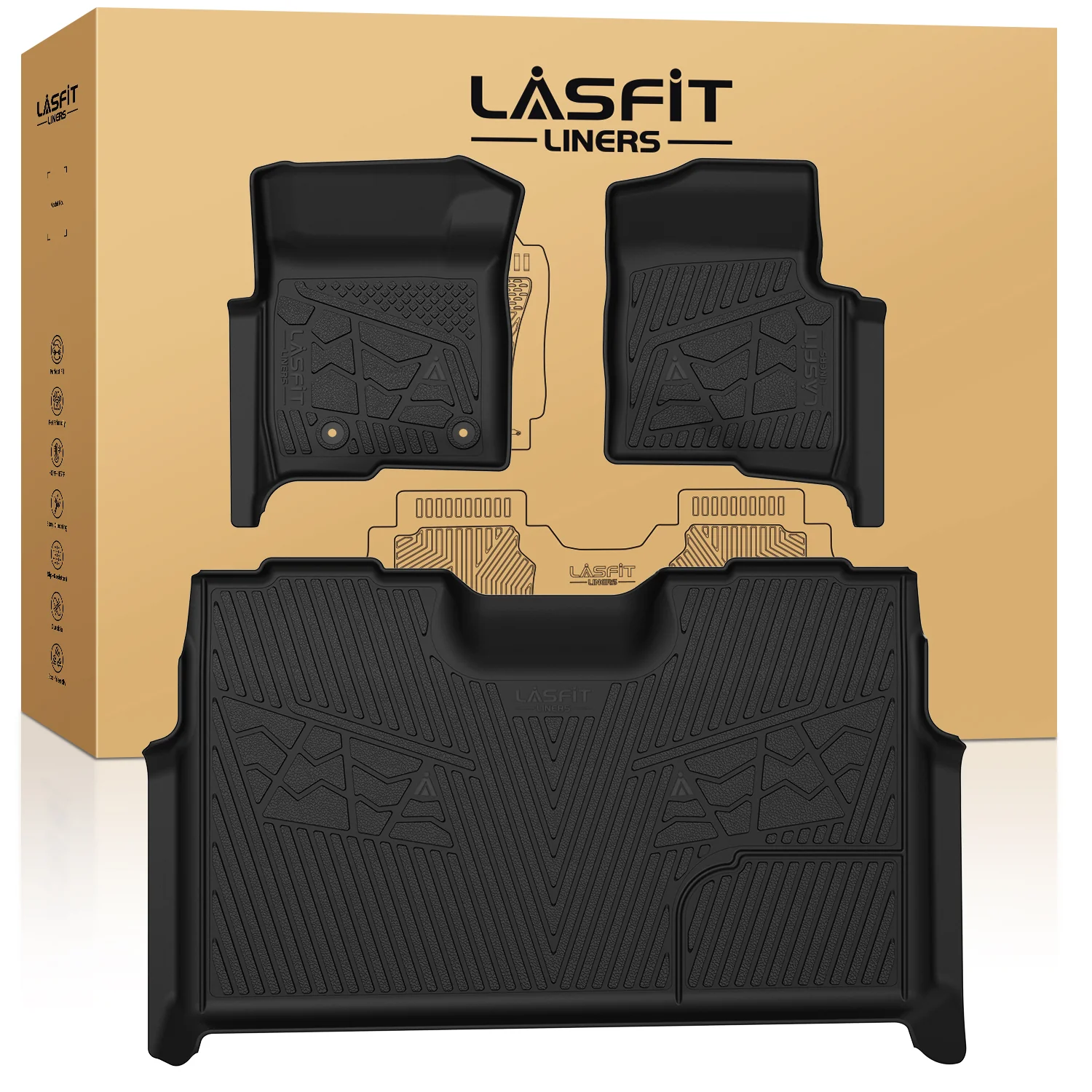 Fit for 2011-2014 Ford F-150 Floor Mats, Fit SuperCrew Cab & Carpet Floor Only - Image 9