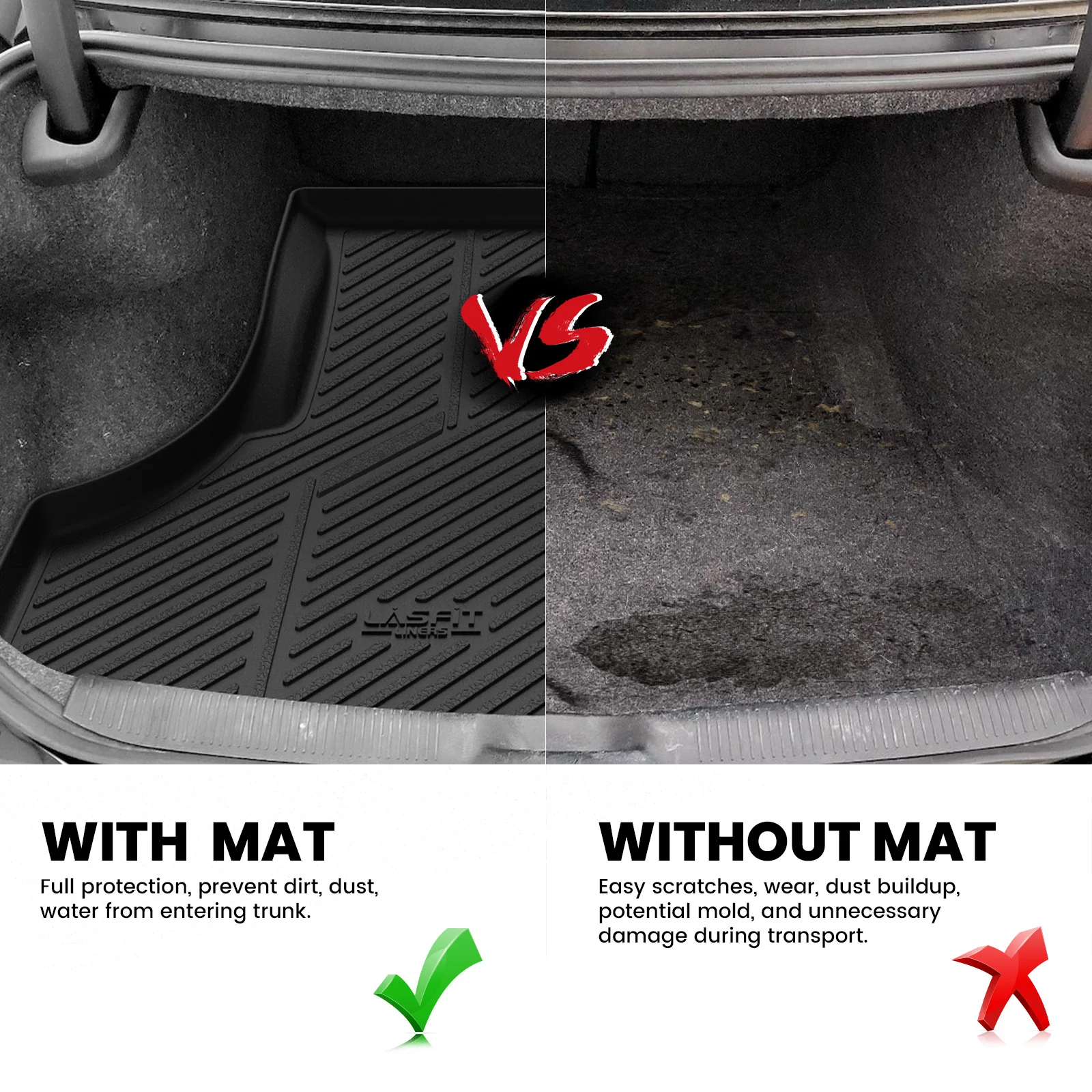 Fit for 2011-2023 Dodge Charger Floor Mats or Cargo Mat（Cargo Without Subwoofer） - Image 19