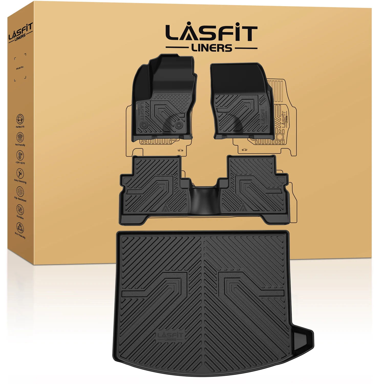 Fit for 2013-2019 Ford Escape Floor Mats / Cargo Mat - Image 8