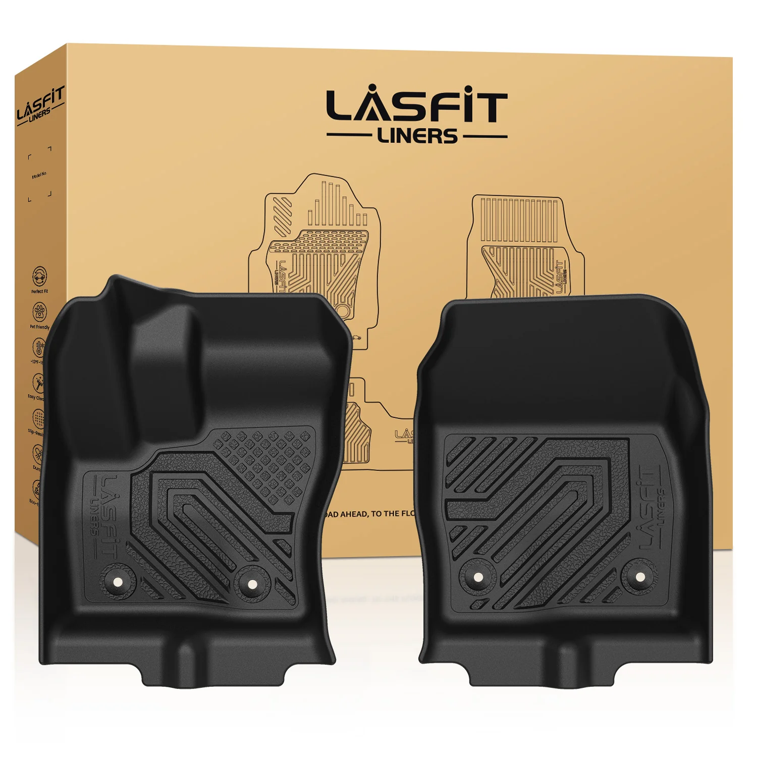 Fit for 2014-2021 Ford Transit Connect Front Floor Mats, Only Fit Vinyl Floor - Image 9