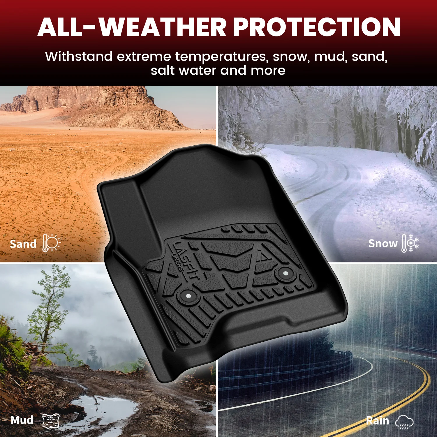 Fit for 2014-2018 GMC Sierra 1500 Floor Mats, Fit Carpet Floor & Without 4*4 Shifter Only - Image 29