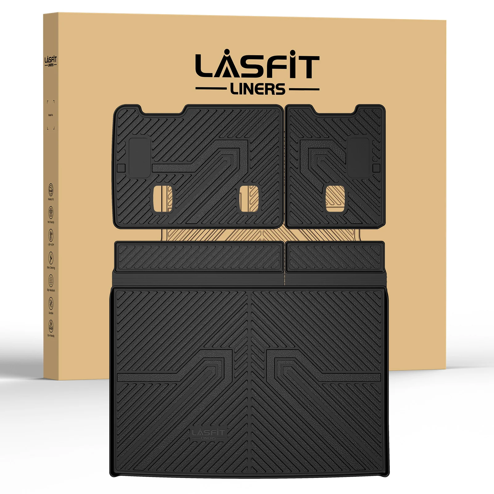 Fit for 2015-2020 Cadillac Escalade ESV Cargo Mat & Seatback Mat - Image 9