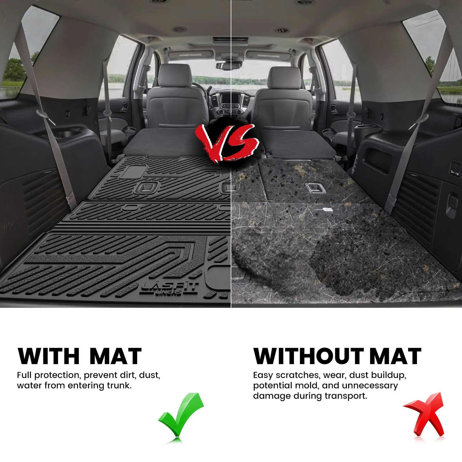 Fit for 2015-2020 GMC Yukon Floor Mats & Seatback & Cargo Mat - Image 19