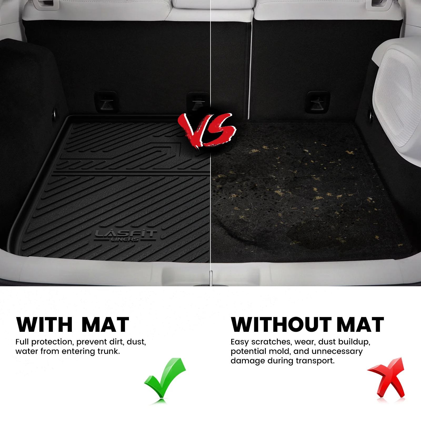 Fit for 2015 Jeep Cherokee Floor Mats, Fit Non-raised Dead Pedal ONLY - Image 15