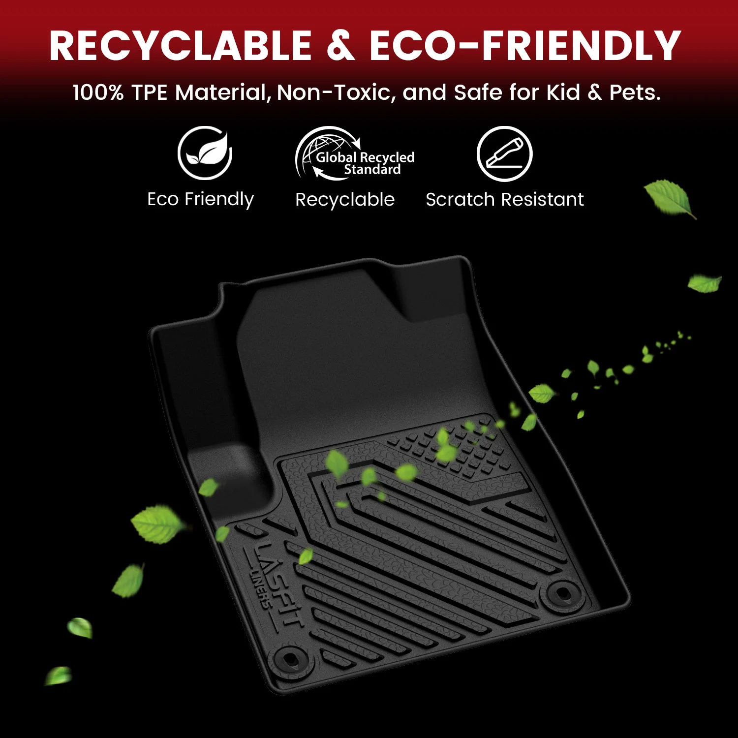 Fit for 2015 Jeep Cherokee Floor Mats, Fit Non-raised Dead Pedal ONLY - Image 25