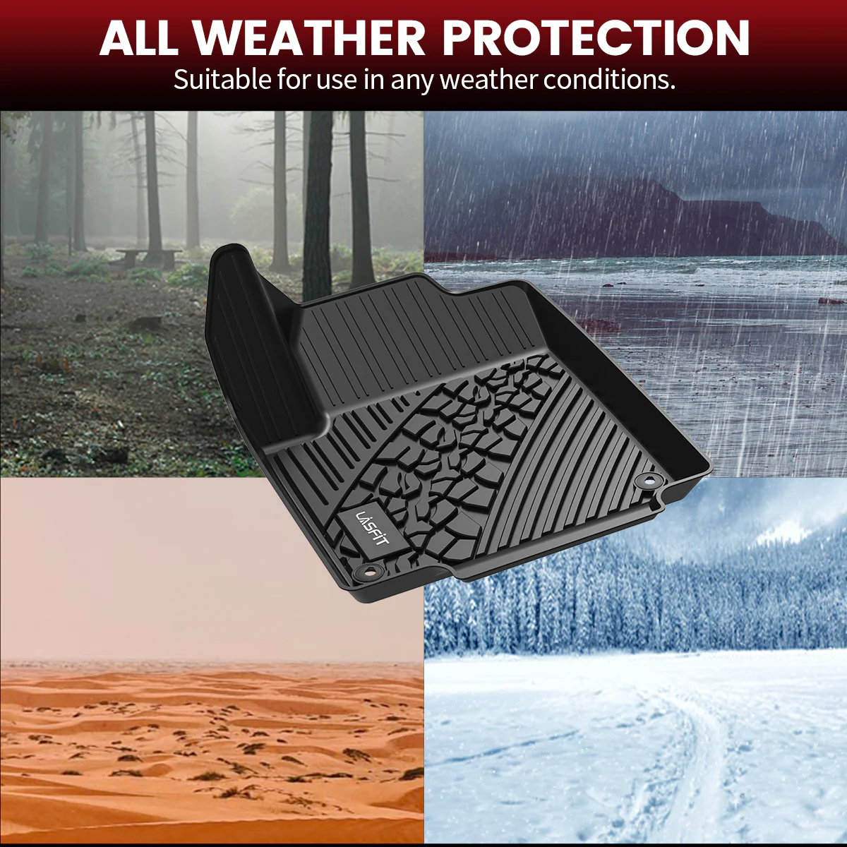 Fit for 2015 Jeep Cherokee Floor Mats, Fit Non-raised Dead Pedal ONLY - Image 4