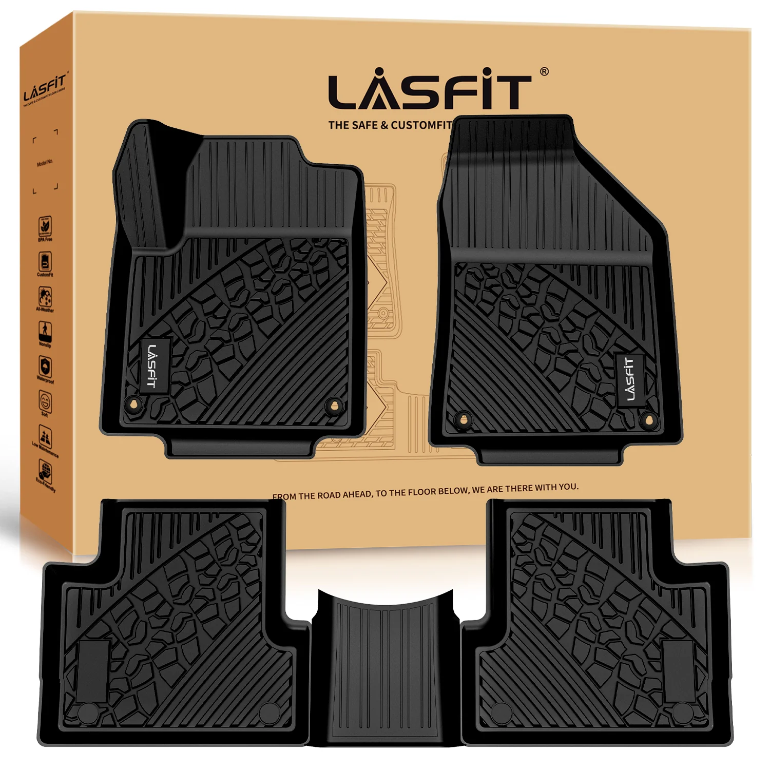 Fit for 2015 Jeep Cherokee Floor Mats, Fit Non-raised Dead Pedal ONLY - Image 9