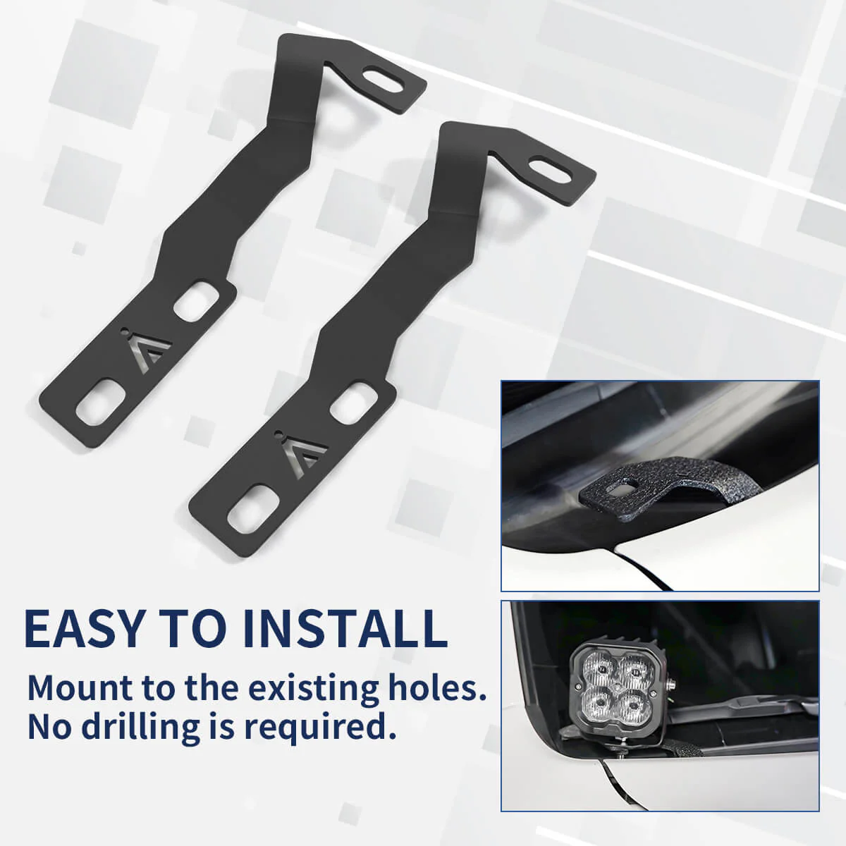 Fit For 2016-2023 Toyota Tacoma Low Profile Ditch Light Brackets | LASFIT - Image 4