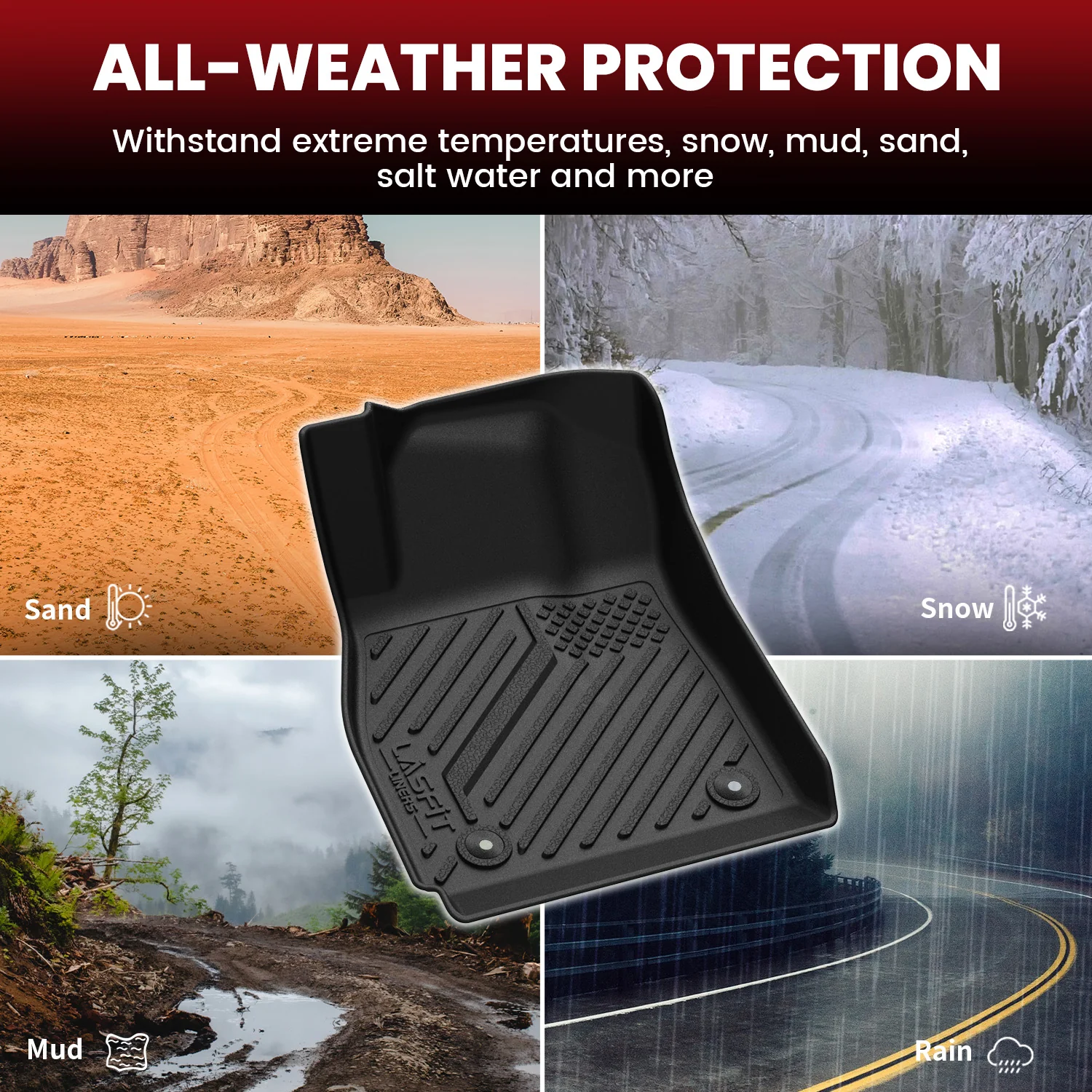 Fit for 2016 Chevrolet Malibu Limited Floor Mats & Cargo Mat - Image 4