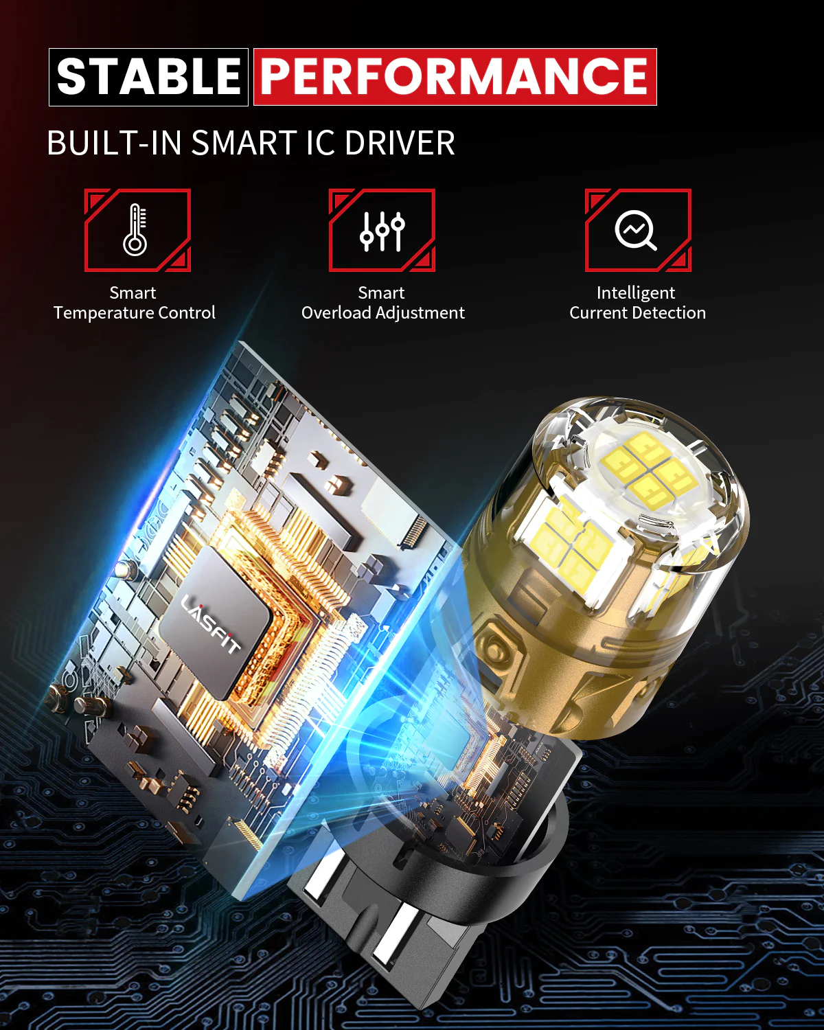 7443 7440 7444 LED Reverse Backup Light Bulb | Xenon White, 2 Bulbs | Upgraded L2 Series - Image 6