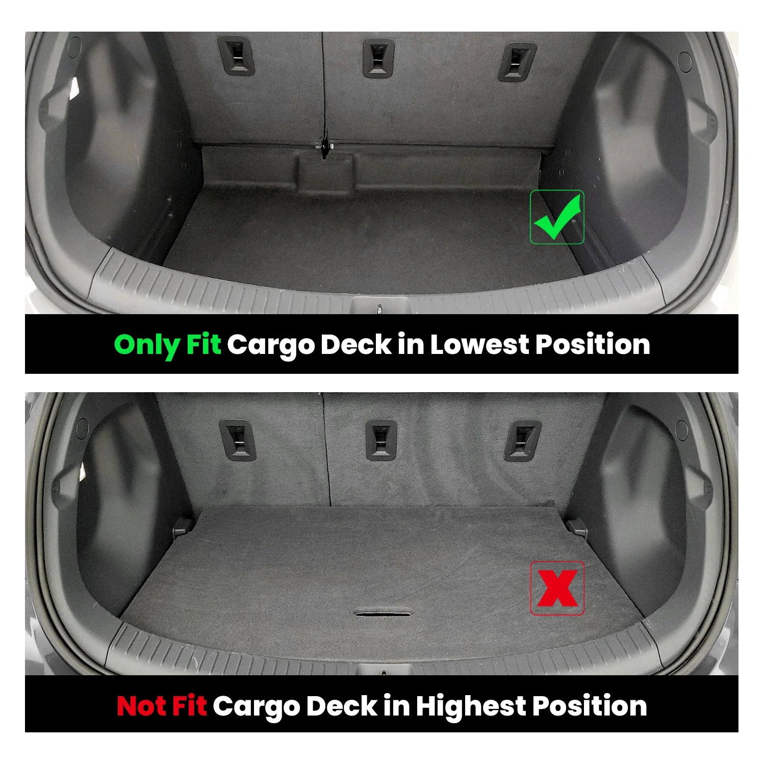 Fit for 2017-2023 Chevrolet Bolt EV Floor Mats & Cargo Mat (Placed Below the False Cargo Floor) - Image 2