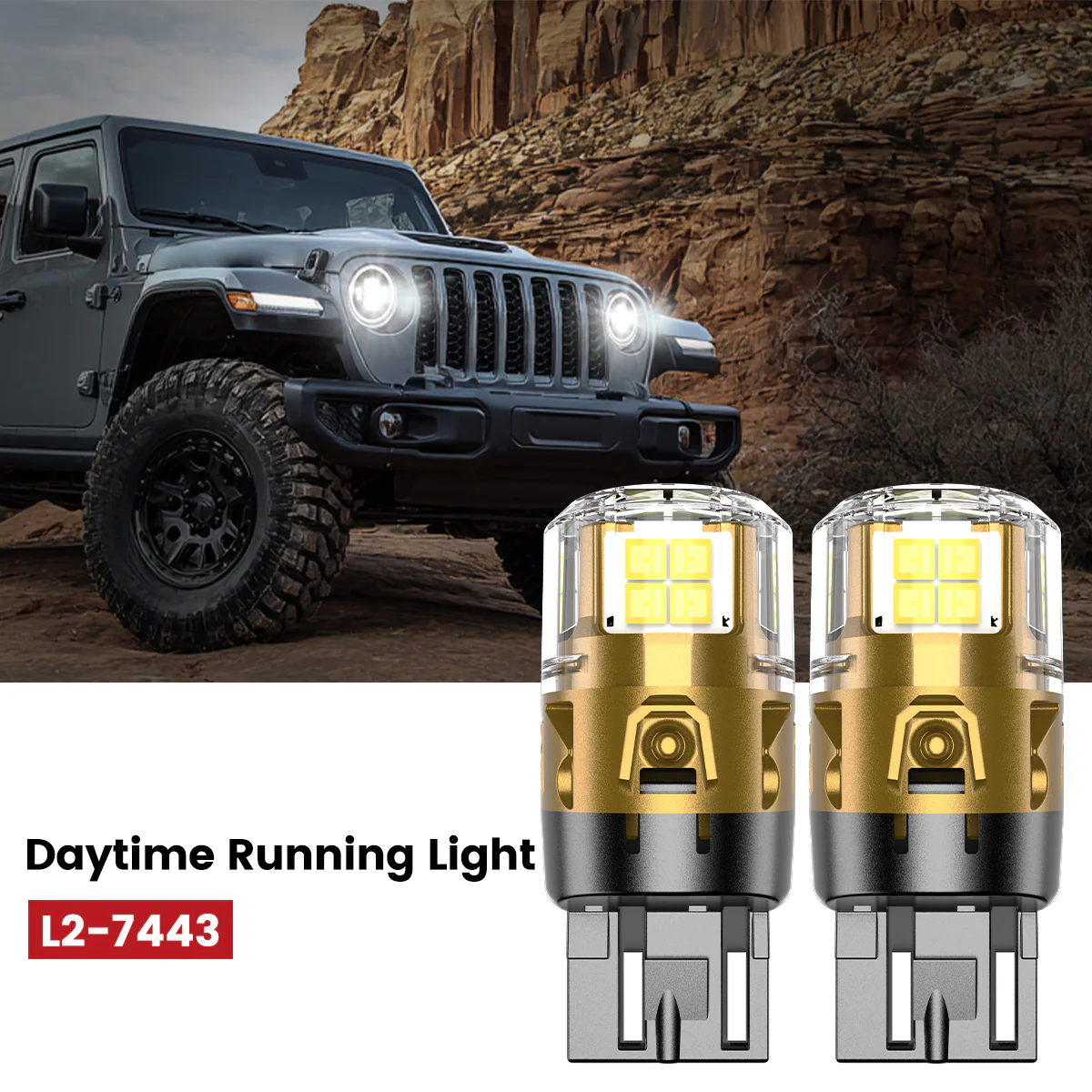 Fit for 2020-2025 Jeep Gladiator The Brightest LED Bulbs Upgrade | Tested and Verified - Image 22