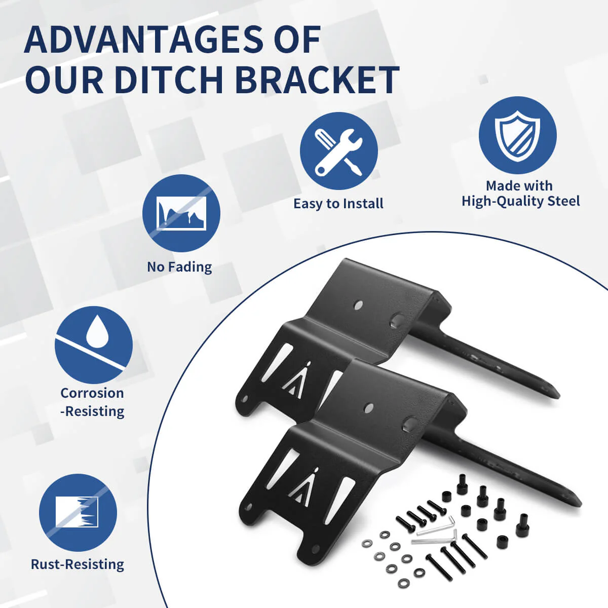 Fit For 2018-2024 Jeep Wranger JL Gladiator JT Low Profile Ditch Light Brackets (Don't Fit Mojave or 4xe) | LASFIT - Image 2