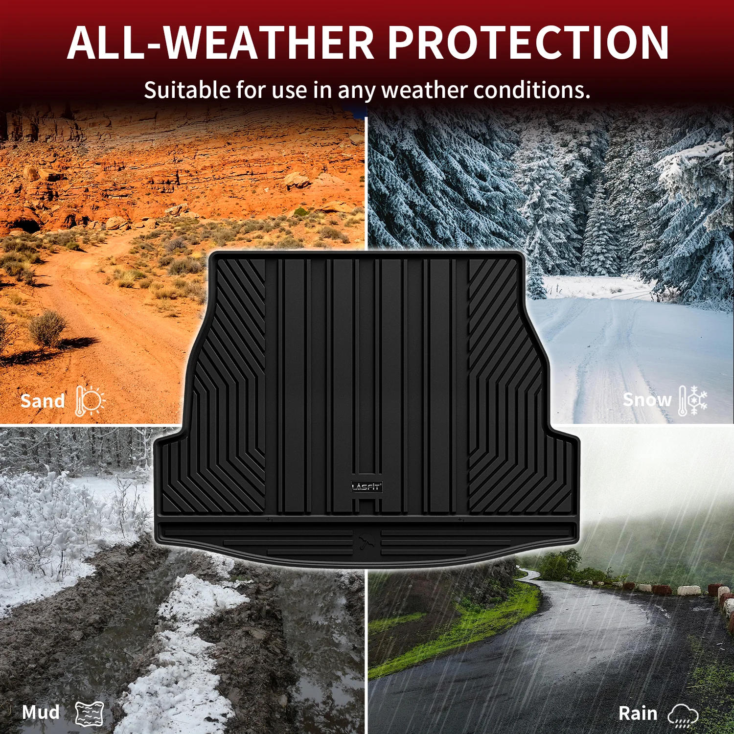Fit for 2019-2025 Toyota RAV4 All-weather TPE Floor Mats & Cargo Mat - Image 22