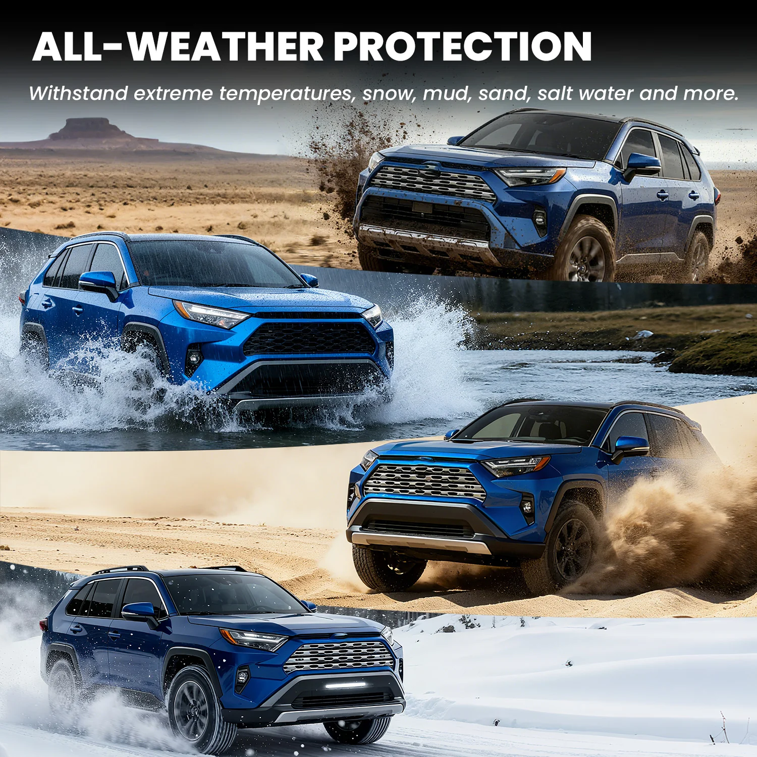 Fit for 2019-2025 Toyota RAV4 All-weather TPE Floor Mats & Cargo Mat - Image 39
