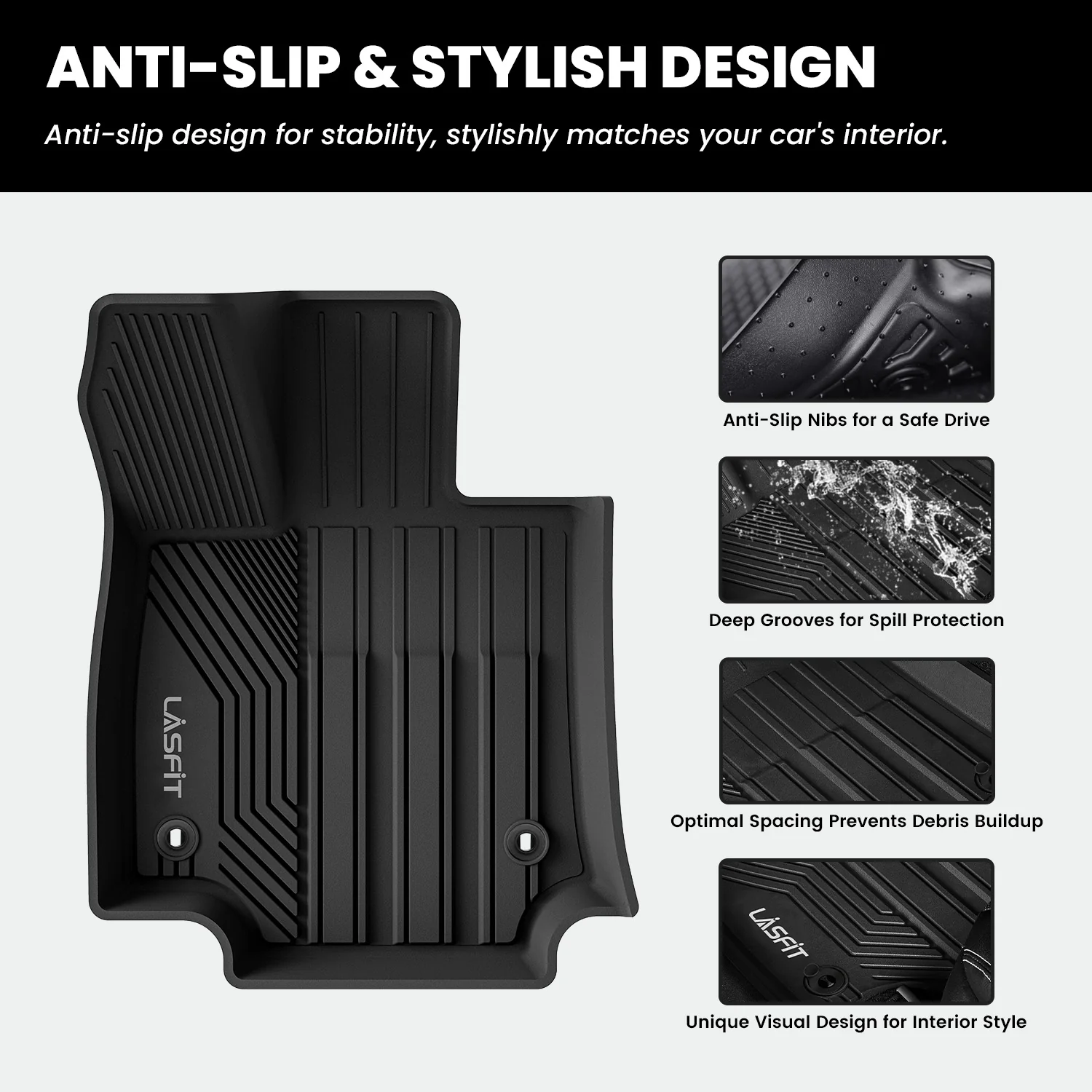 Fit for 2019-2025 Toyota RAV4 All-weather TPE Floor Mats & Cargo Mat - Image 6