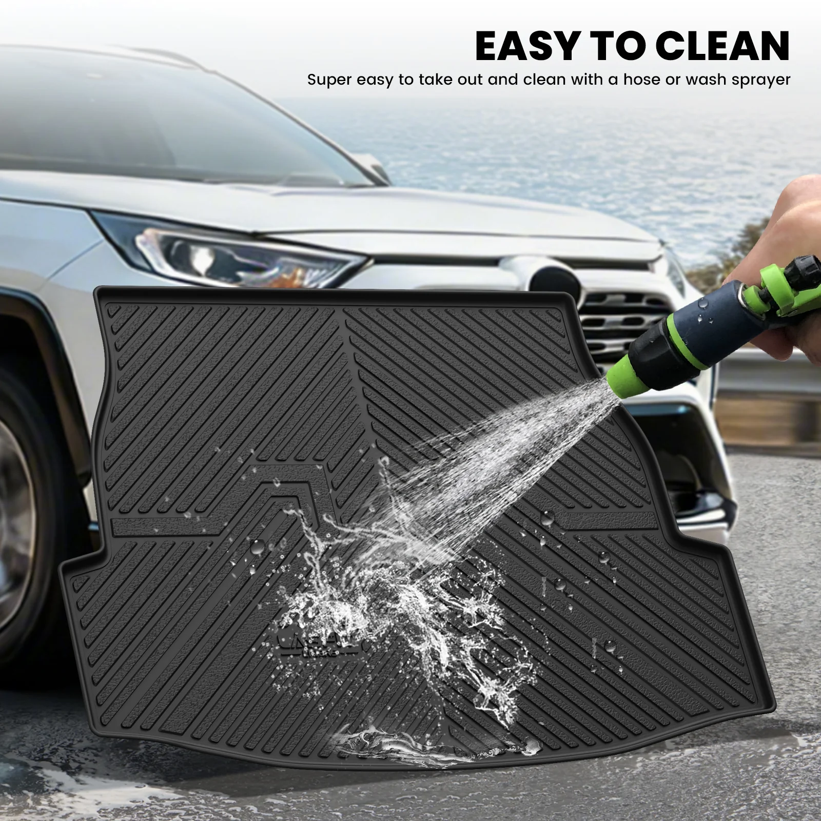 Fit for 2019-2025 Toyota RAV4 All-weather TPE Floor Mats & Cargo Mat - Image 60