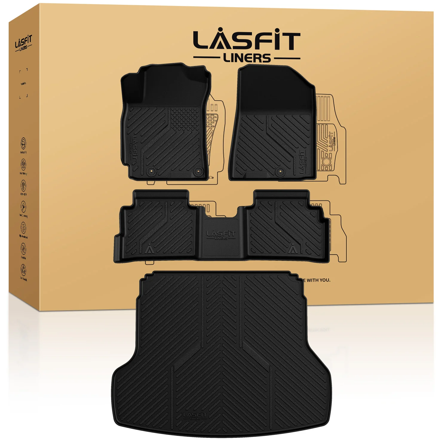 Fit for 2019-2024 Kia Forte Floor Mats & Cargo Mat - Image 8