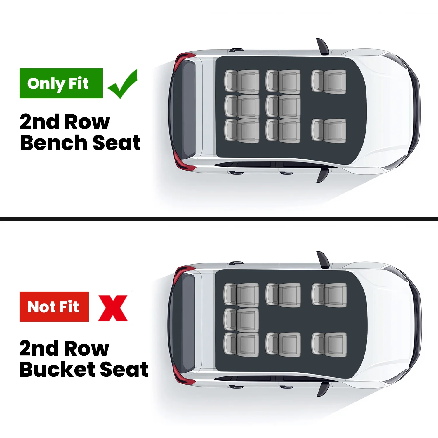 Fit for 2019-2024 Nissan Armada Floor Mats or Cargo & Seatback Mats, Fit 8seats(2nd Row Bench Seats) - Image 10