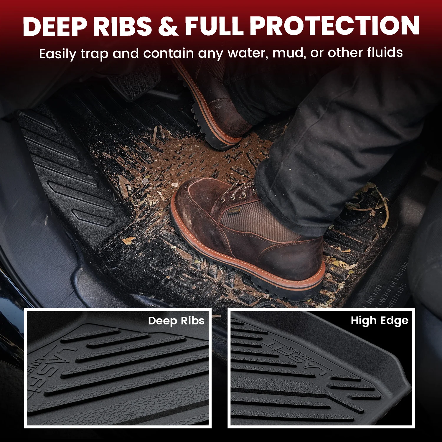 Fit for 2019-2026 Mazda Mazda3 All-weather Floor Mats - Image 13