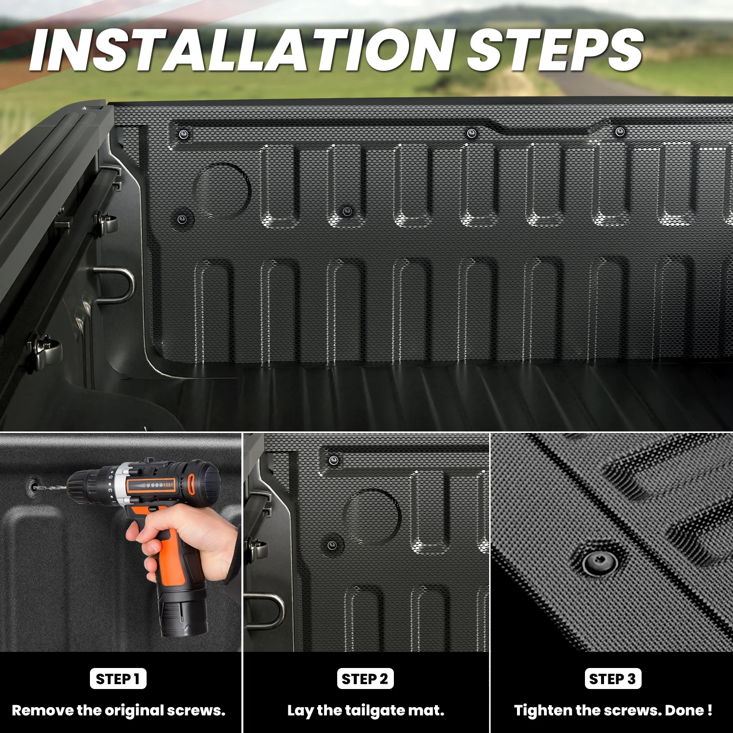 Fit for 2019-2026 Ram 1500 Truck Tailgate Mat, Not Fit Drop-in liners - Image 15