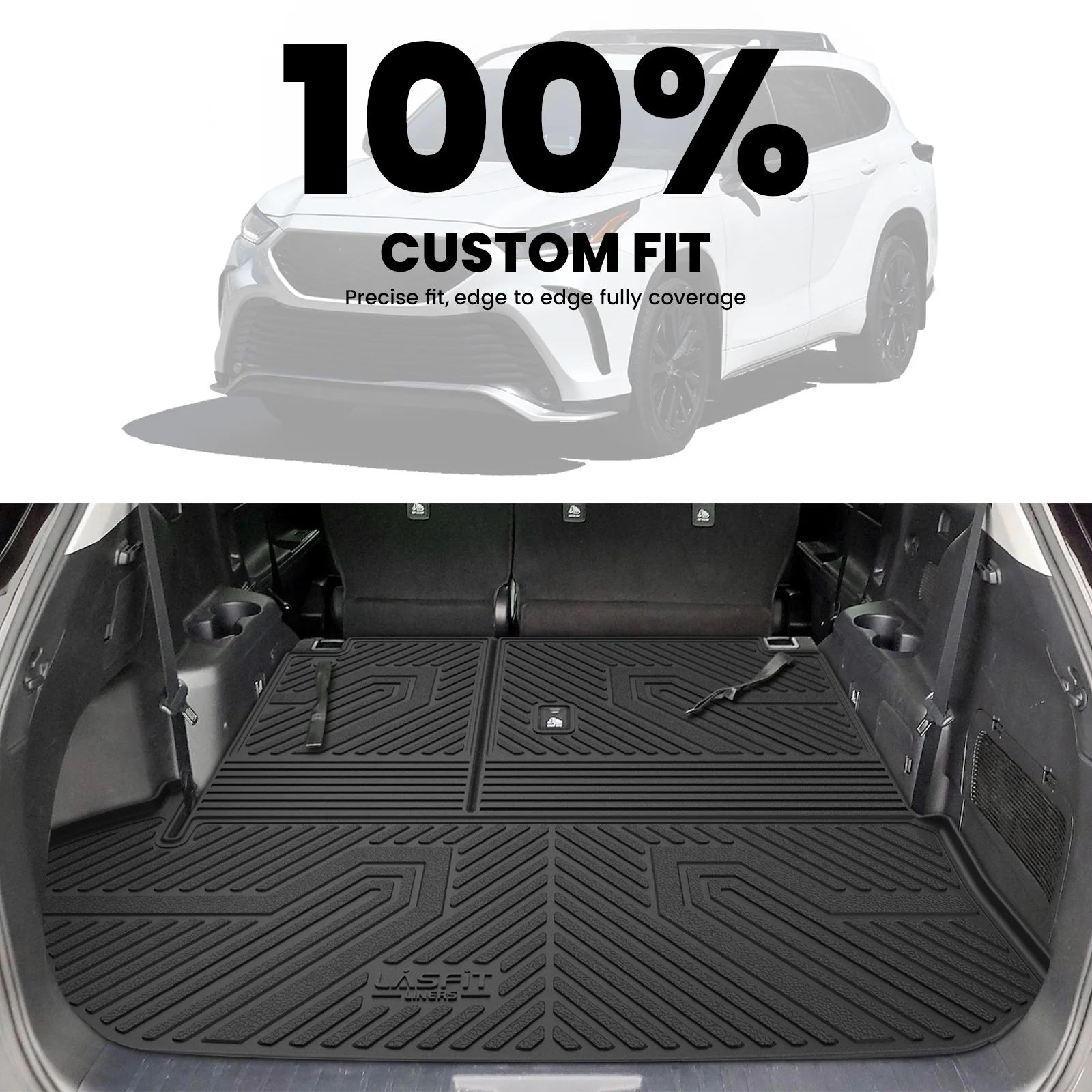 Fit for 2020-2026 Toyota Highlander Hybrid Floor Mats & Seatback & Cargo Mat, Fit AWD & Without Subwoofer Only - Image 13