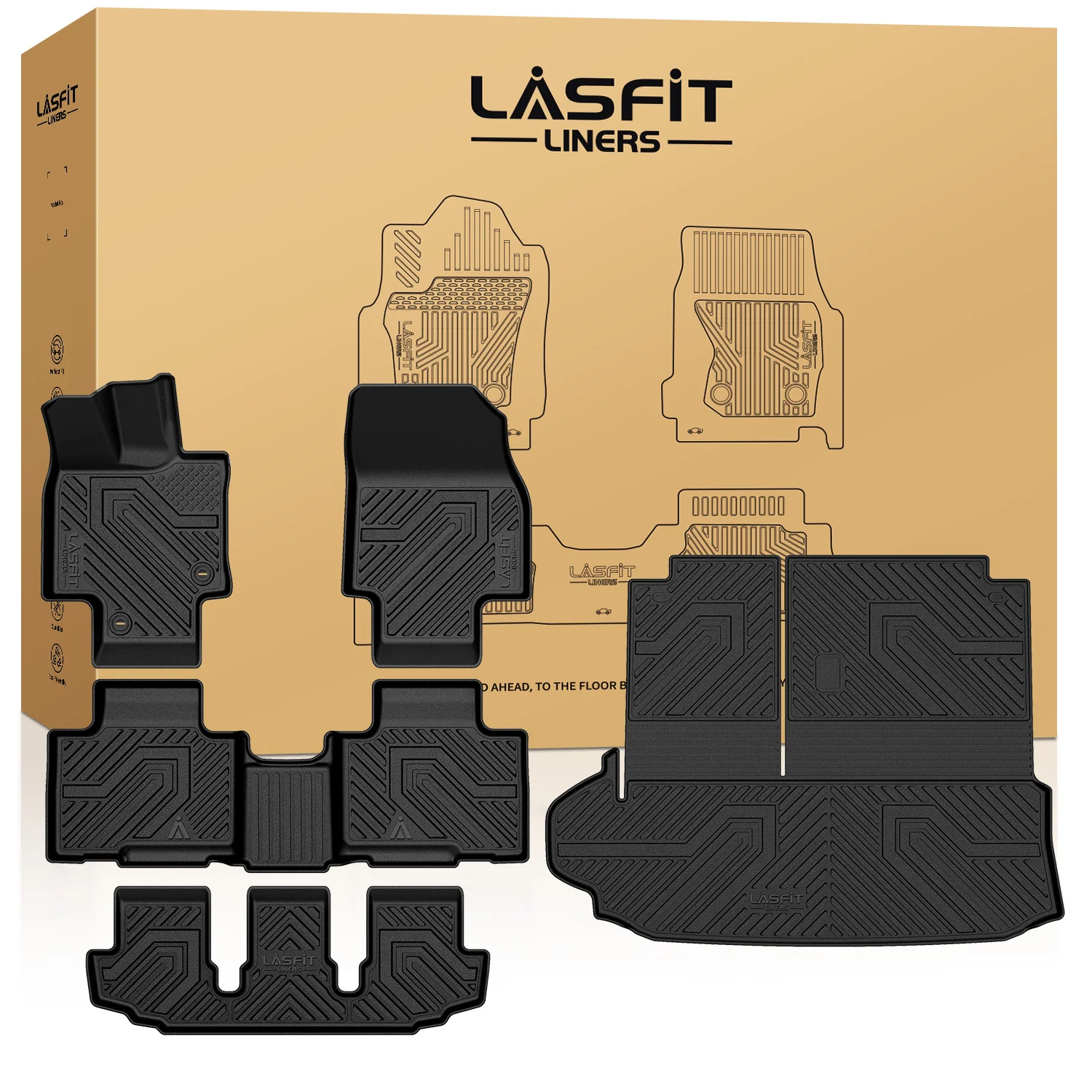 Fit for 2020-2026 Toyota Highlander Hybrid Floor Mats & Seatback & Cargo Mat, Fit AWD & Without Subwoofer Only - Image 9