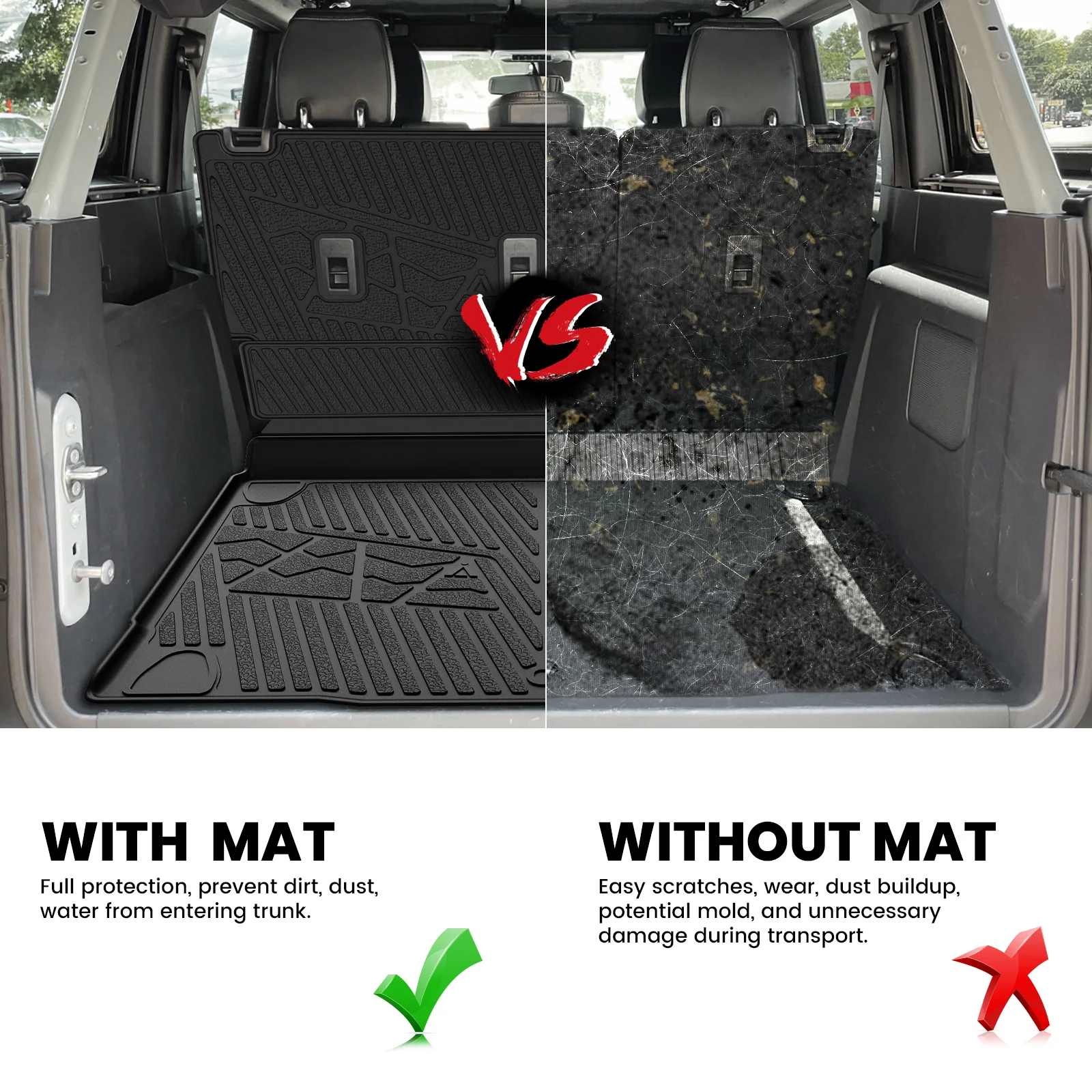 Fit for 2021-2026 Ford Bronco Custom Floor Mats or Cargo Mat, Not For Sport, Fit 4-Door & Not Rubberized Flooring - Image 21