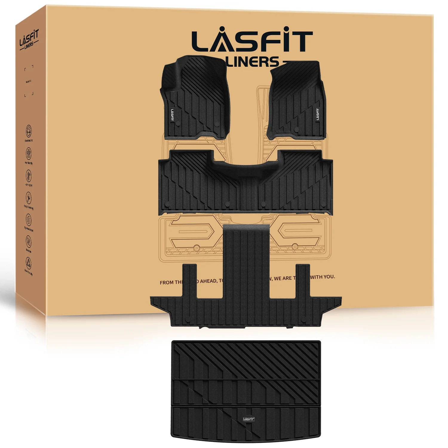 Fit for 2021–2026 Cadillac Escalade ESV Floor & Cargo Mats Protection Set, Not Fit Executive Seats - Image 8