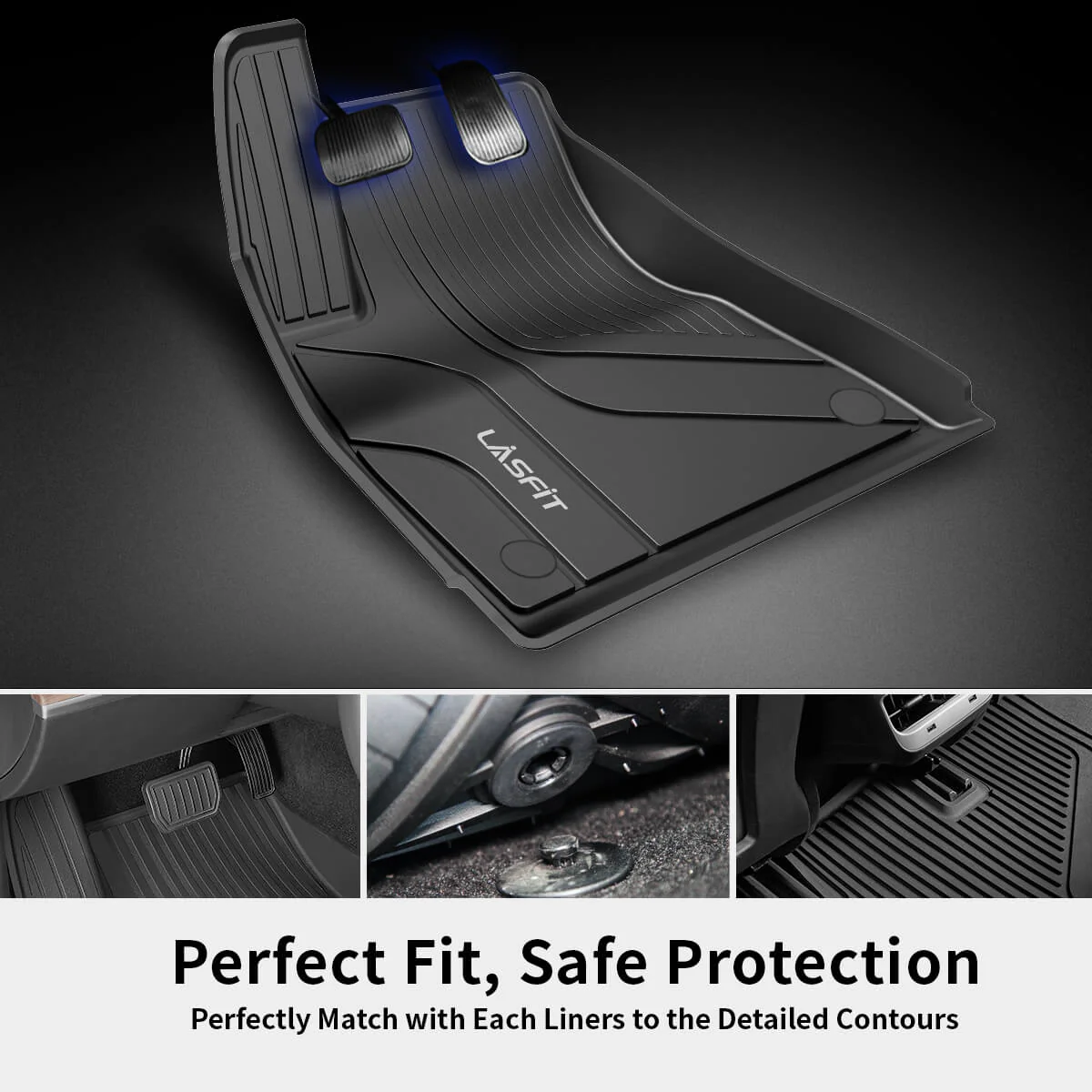 Fit for 2021 Tesla Model 3 Floor Mats TPE Material 1st & 2nd or Cargo Custom All Weather - Image 10