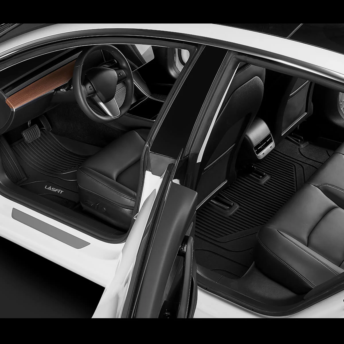 Fit for 2021 Tesla Model 3 Floor Mats TPE Material 1st & 2nd or Cargo Custom All Weather - Image 5