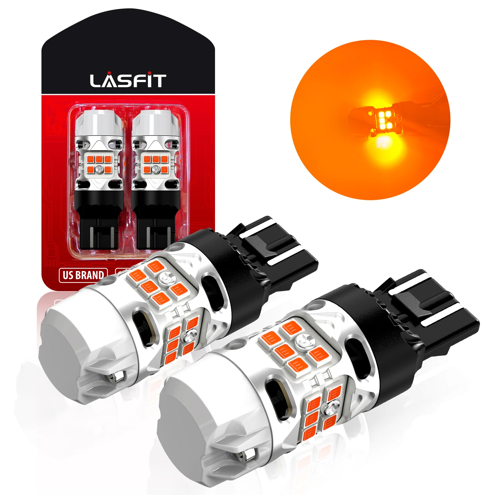 Fit for 2022-2024 Nissan Pathfinder 7443 7444 LED Bulbs Turn Signal Lights - Image 4