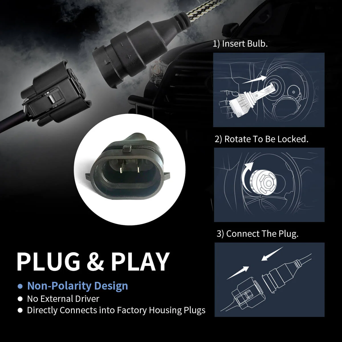 60W H11 9005 LA Plus Series Combo Pack | 6,000LM 6000K LED Bulbs - Image 5